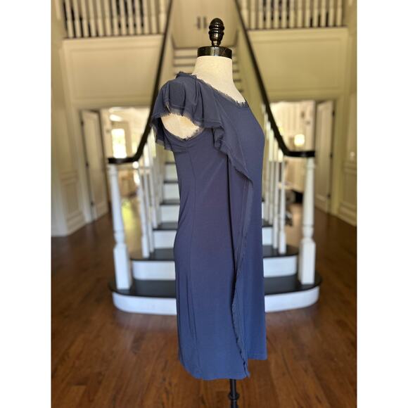 VeraWang Blue Tank Dress ChiffonTrim Fall Spring Summer Office Church Minimalist - Picture 9 of 14